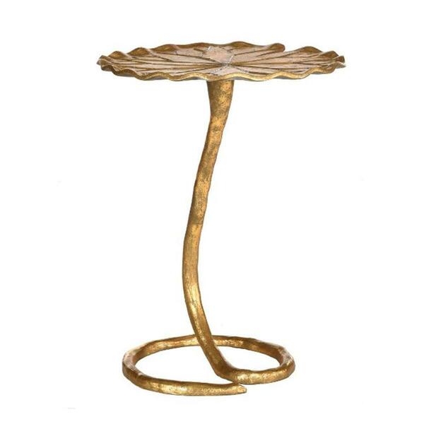 Safavieh Justina Side Table- Gold - 21 x 15.5 x 15.5 in. FOX3245A